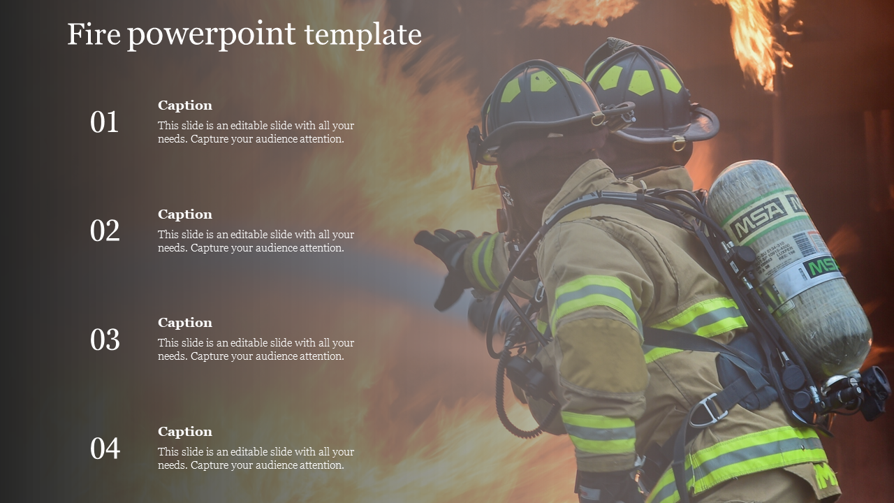 Fire powerpoint template 
